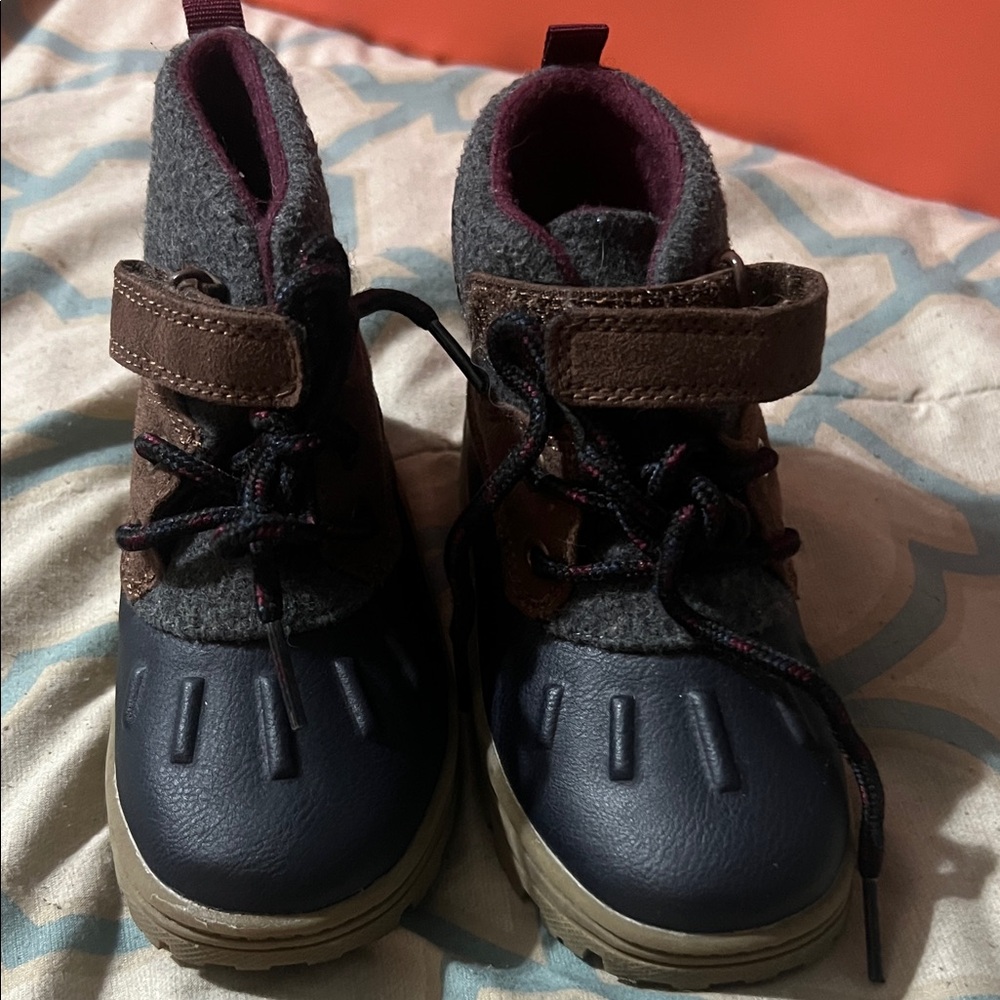 Carter's Brown and Navy Kids Boots